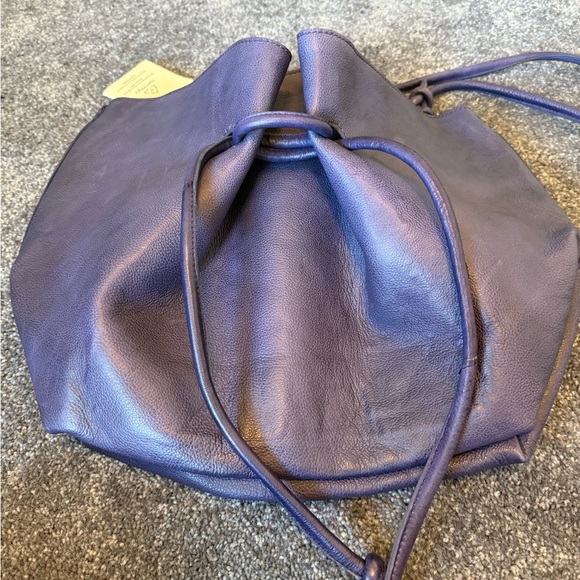 NWT Free People Head Over Heels Purple Leather Satchel Boho Women One Size - Picture 2 of 13